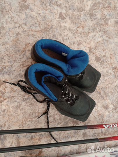 Лыжи беговые детские 130 комплект