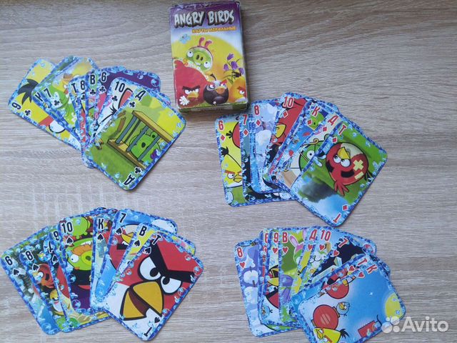 Карты игральные Angry Birds и Черепашки