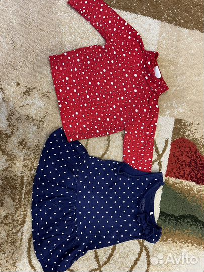 Одежда для девочки пакетом 0-7 месяцев