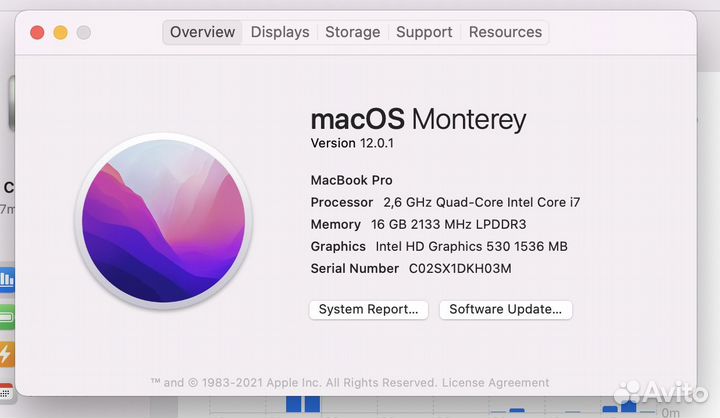 Macbook Pro 15 2016 16RAM 256SSD