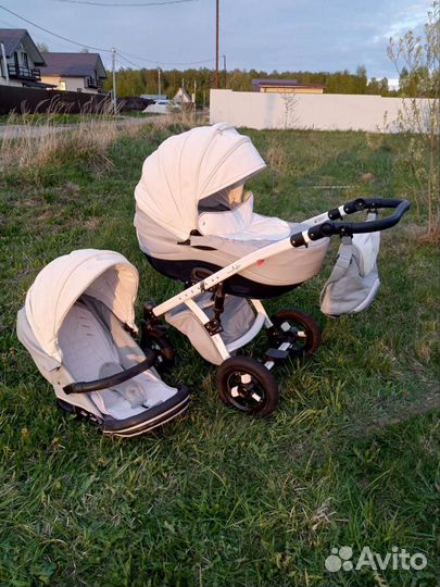 Коляска 2 в 1 эко кожа