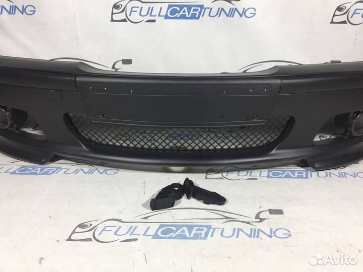 Передний бампер BMW E46, М пакет в сборе