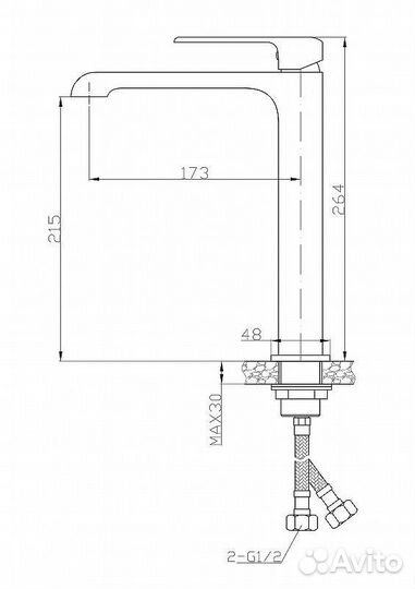 Смеситель для раковины BelBagno dor-lmc-crm Хром