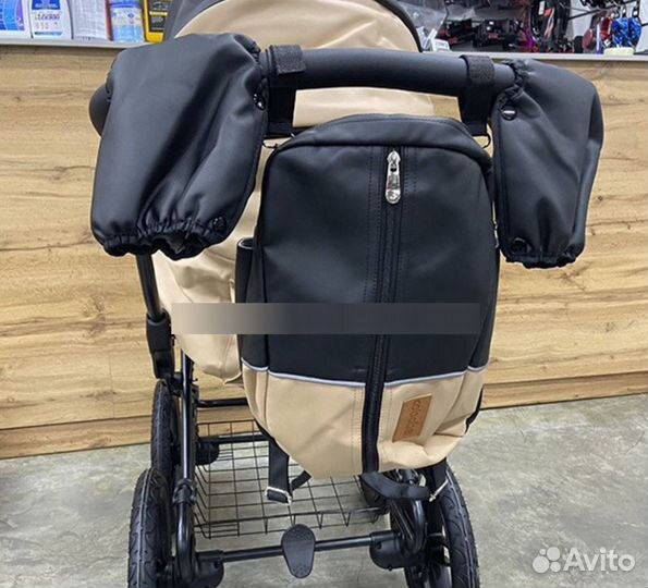 Коляска luxmom cobabe-6300L экокожа 2В1