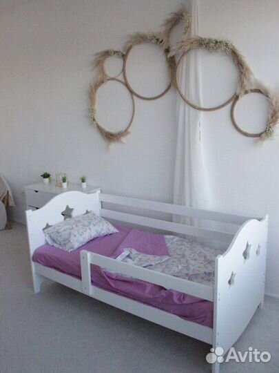 Детская кровать софа звездочки из массива