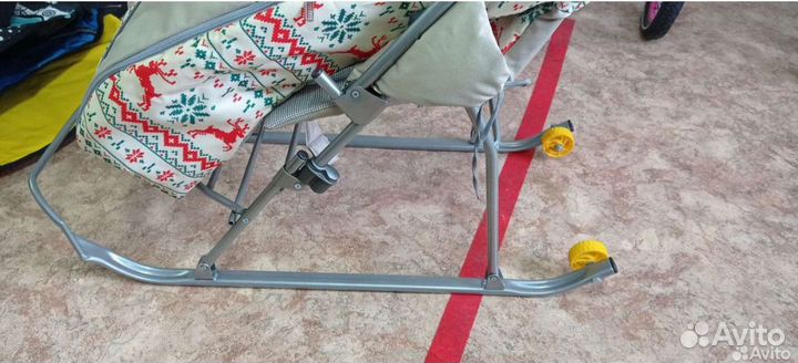 Санки коляска Галактика снежинка новые