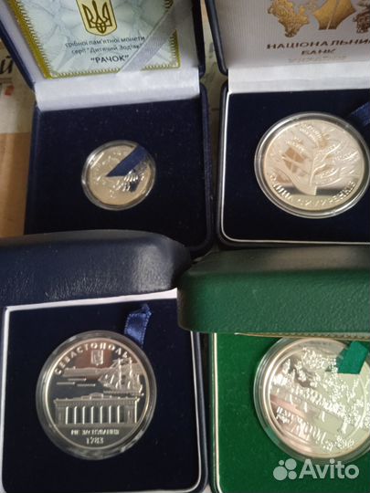 Юбилейные монеты украины, серебро 5,10,20гривен