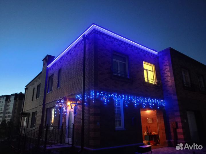 Новогоднее оформление домов, фасадов