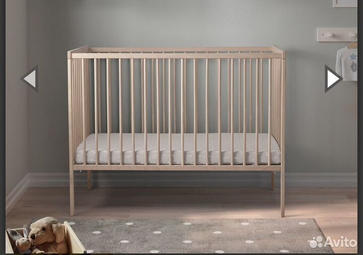 Детская кроватка IKEA sniglar с матрасом