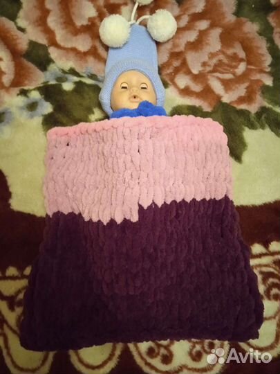 В кукольную кроватку пледик из Ализе Пуффе