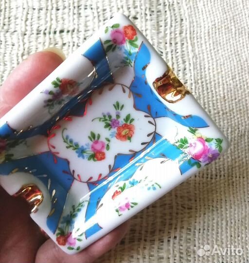 Миниатюрки пепельница, сахарница, винтаж, фарфор