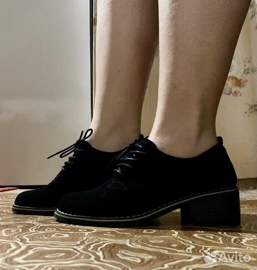 Туфли оксфорды женские замшевые 37 размер