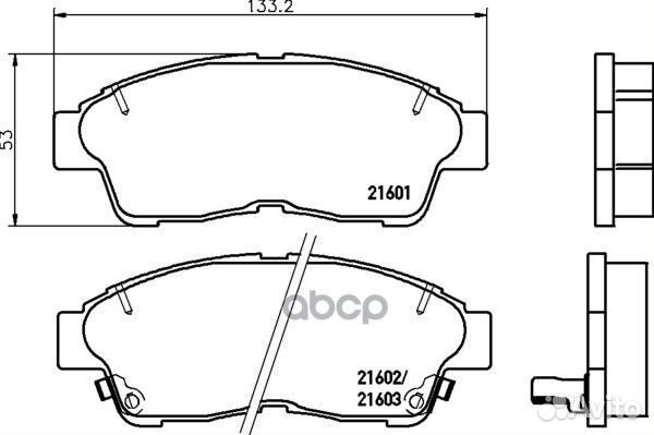 Колодки тормозные дисковые перед (PF-1322)