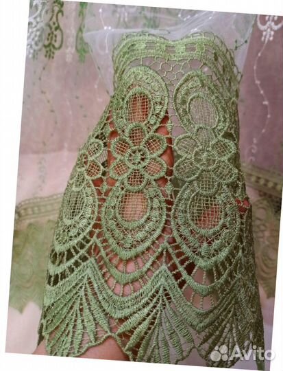 Шторы вышивка кухня зеленые