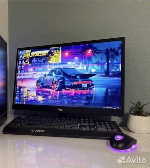 Монитор 24 дюйма hdmi full hd 1920x1080, 75Гц