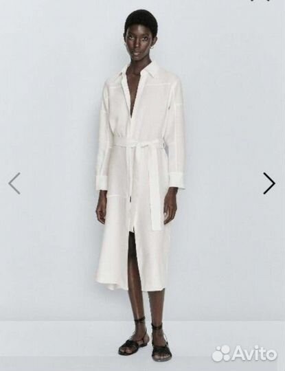 Платье рубашка Маssimo dutti. Лён