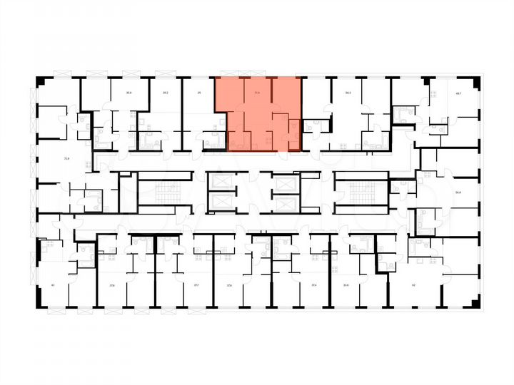 2-к. квартира, 51,9 м², 31/31 эт.