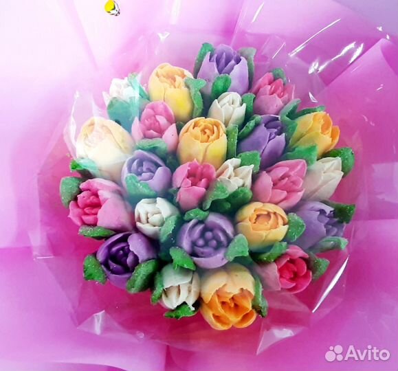 Букеты цветов из зефира к 1 сентября