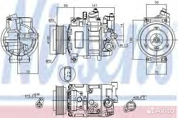 Компрессор 89052 nissens