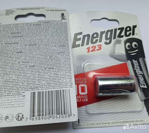 Батарейка Energizer Lithium CR123 3V, 1шт