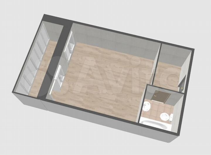 Квартира-студия, 29,2 м², 1/8 эт.