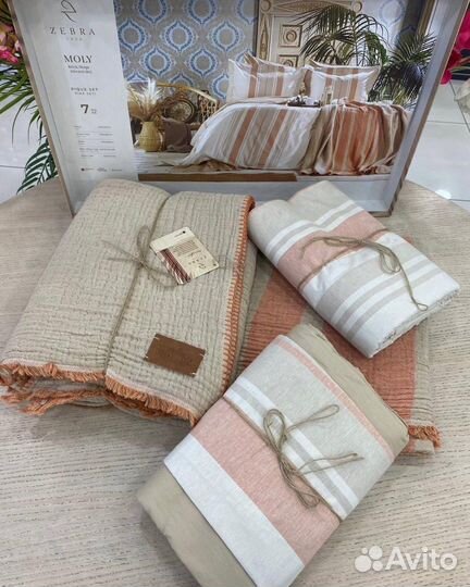 Постельное белье zebra casa, Муслиновый плед