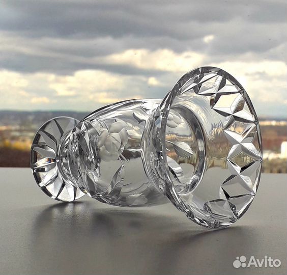 Винтажная Ваза для цветов малая. Хрусталь