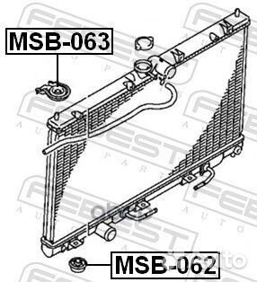 Втулка крепления радиатора MSB063 Febest