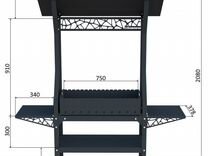 Мангальная станция т мангал 75см соты
