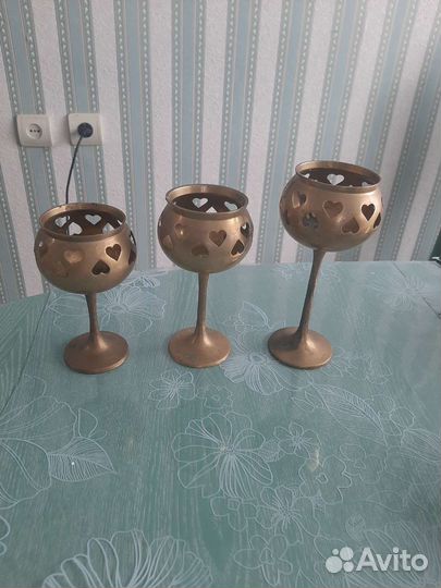 Комплект подсвечников бронза