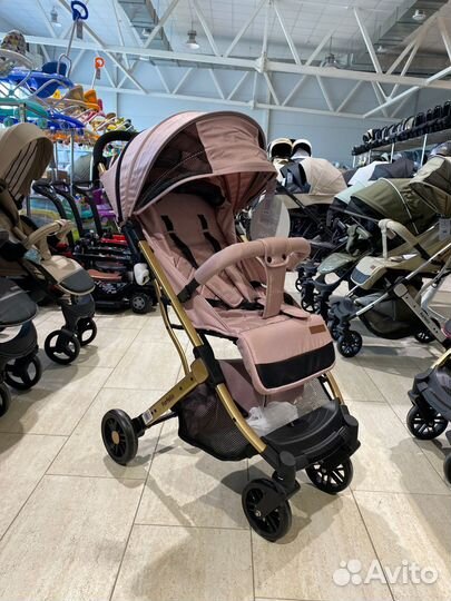 Коляска прогулочная Farfello Comfy Go, розовый заг