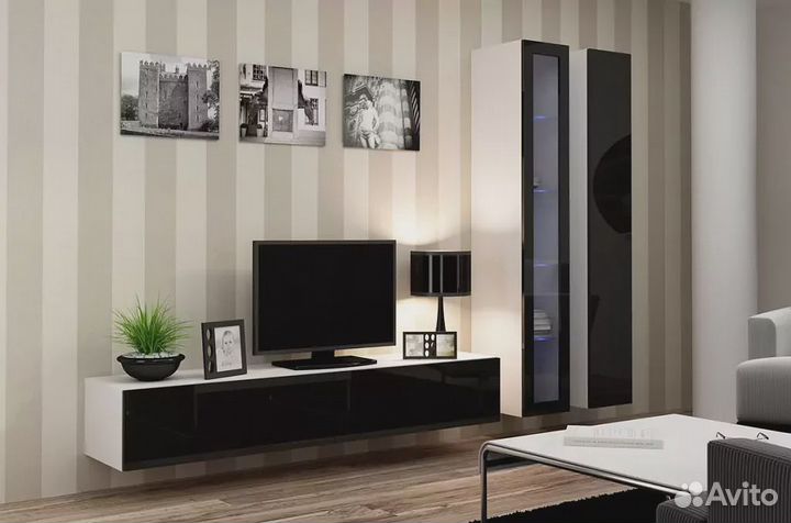 Тумба тв Модерн Виго мдф глянец подвесная дизайн 2