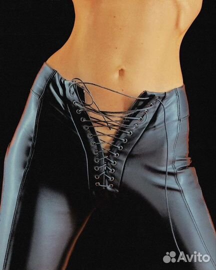 Джегинсы из экокожи Iron by Mironova (irnby)