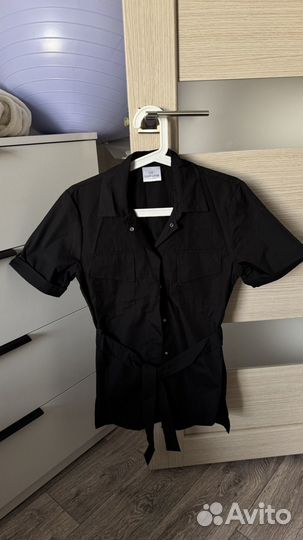 Медицинская рубашка черная