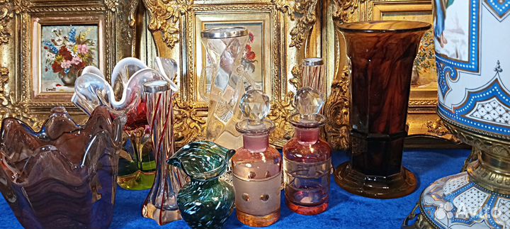 Ваза.Художественное стекло.Англия.Старинная