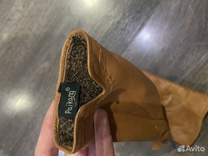 Перчатки женские кожаные