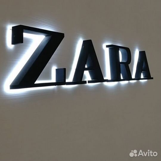 Наружная реклама, вывеска, световые буквы, короб