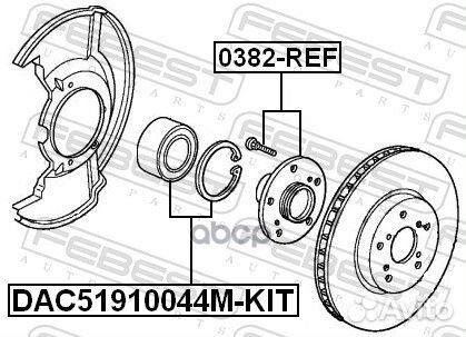 Подшипник ступицы honda civic 4D FD 06- пер. DA