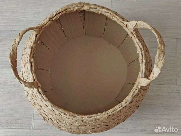 Корзина плетёная большая круглая