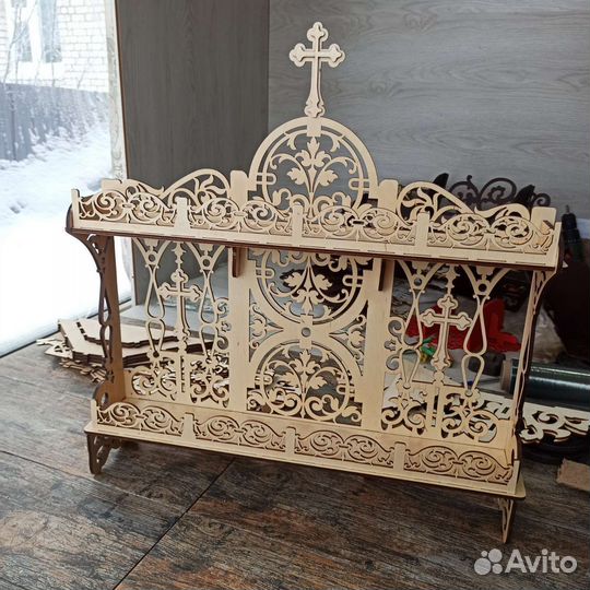 Полка для икон Иконостас Модель 54 Красный угол 1