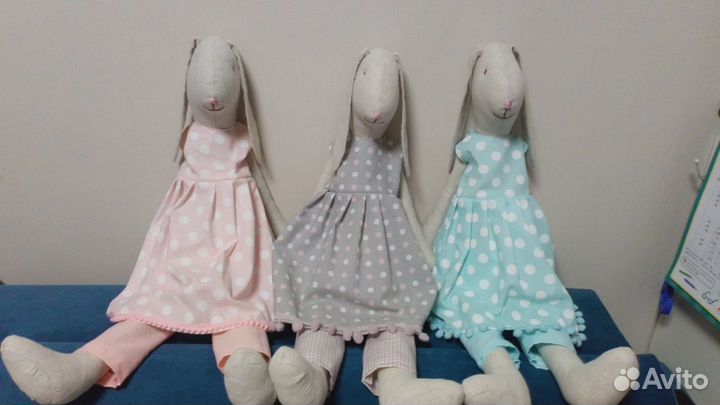 Текстильные зайки