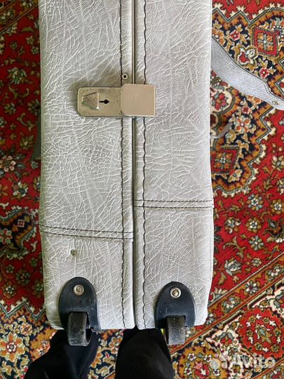 Винтажный ретро чемодан большой СССР кожа