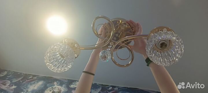 Люстра потолочная светодиодная бу