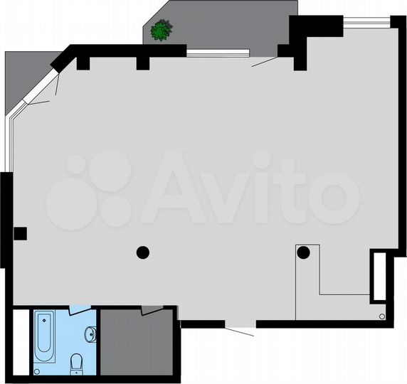 Квартира-студия, 109,6 м², 23/25 эт.