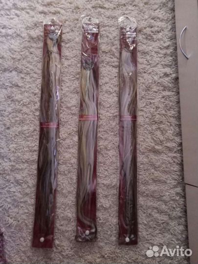 Накладные волосы на заколках