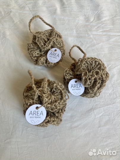 Эко мочалка для тела джутовая