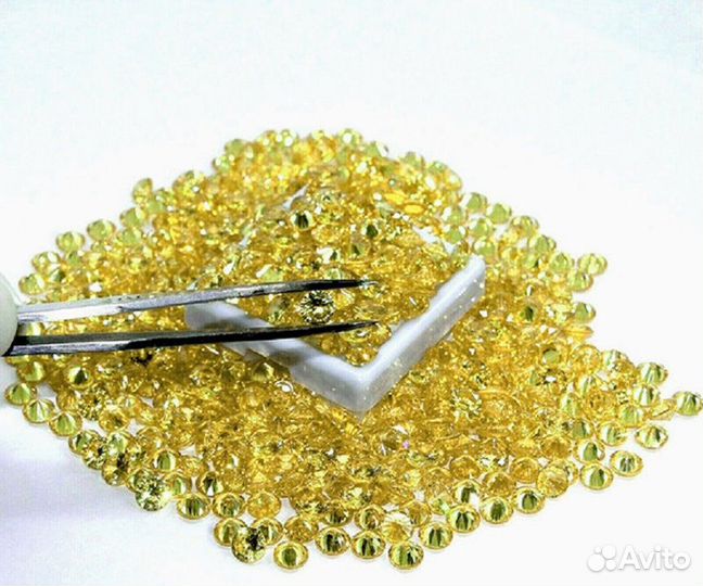 Сапфир натуральный 0,59Ct 1,0мм 100шт VVS Цейлон