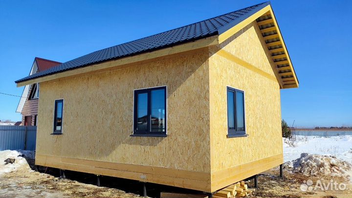 Дом 48 м2. 2 спальни. Строительство домов