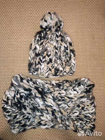 Шапка и снуд новые на ог 54-56 до 58