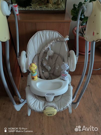 Детские электронные качели graco 2 в 1